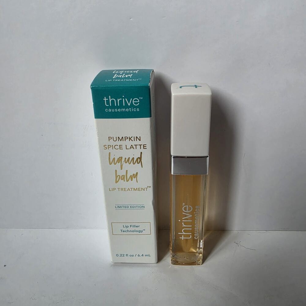 Thrive Causemetics Pumpkin Spiced Latte Liquid Balm Lip Treatment 0.22 Fl Oz